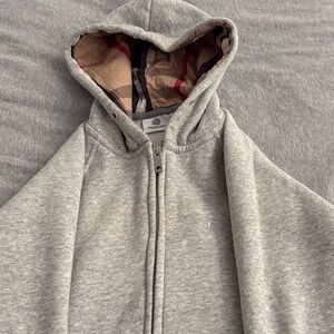 Burberry Gray Zip-Up Sweater